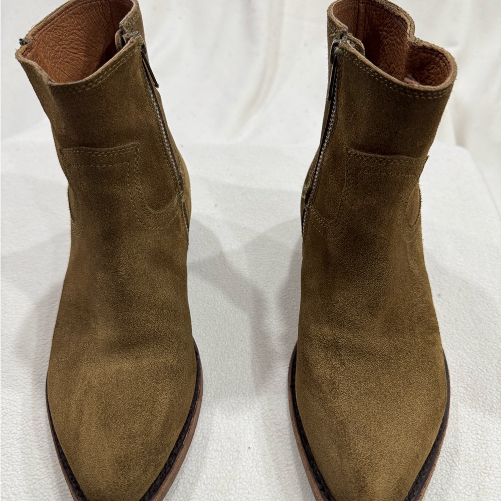 FRYE Suede Ankle Boots - Tan
